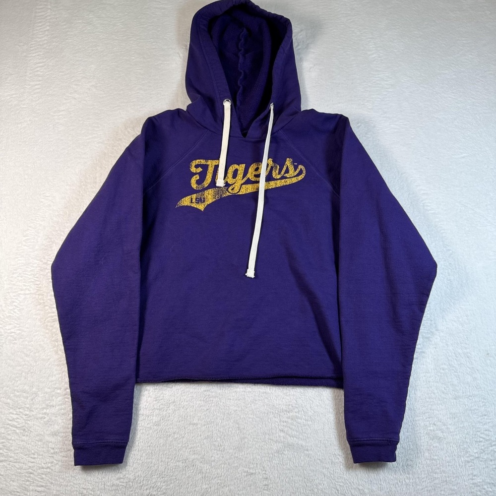 LSU‎ Tigers Sweatshirt Womens Small Purple NCAA Football Retro Brand Hoodie